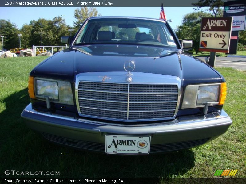 Midnight Blue / Grey 1987 Mercedes-Benz S Class 420 SEL