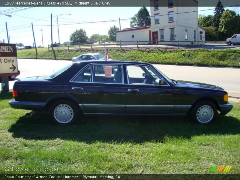 Midnight Blue / Grey 1987 Mercedes-Benz S Class 420 SEL