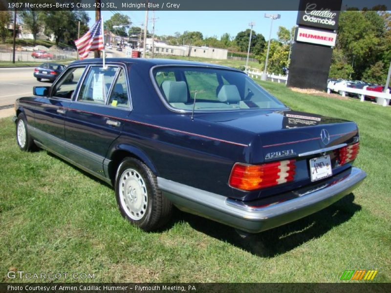 Midnight Blue / Grey 1987 Mercedes-Benz S Class 420 SEL