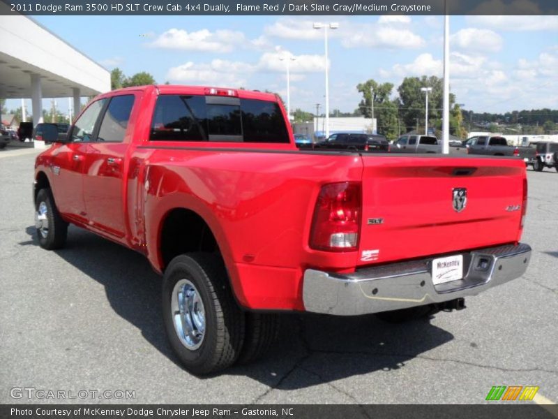 Flame Red / Dark Slate Gray/Medium Graystone 2011 Dodge Ram 3500 HD SLT Crew Cab 4x4 Dually