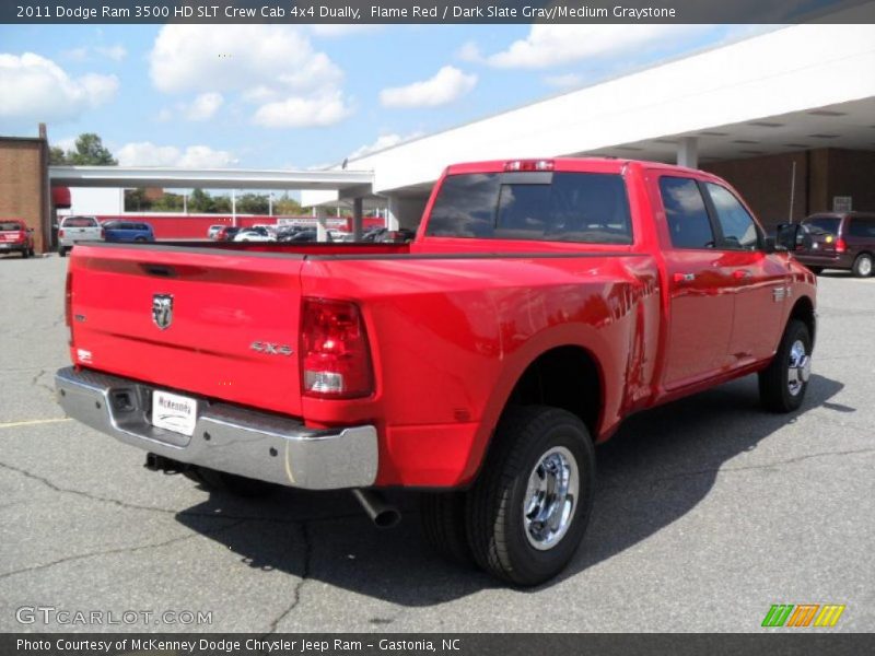 Flame Red / Dark Slate Gray/Medium Graystone 2011 Dodge Ram 3500 HD SLT Crew Cab 4x4 Dually