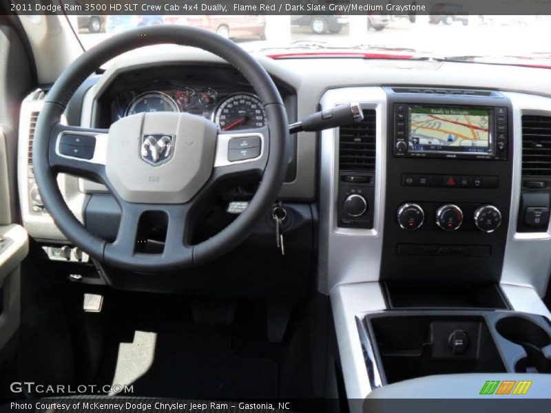 Flame Red / Dark Slate Gray/Medium Graystone 2011 Dodge Ram 3500 HD SLT Crew Cab 4x4 Dually