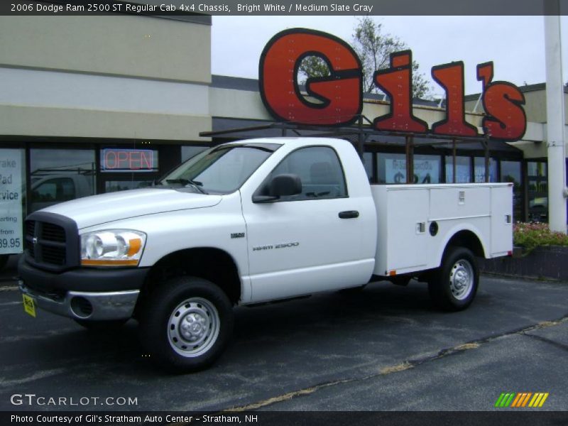 Bright White / Medium Slate Gray 2006 Dodge Ram 2500 ST Regular Cab 4x4 Chassis