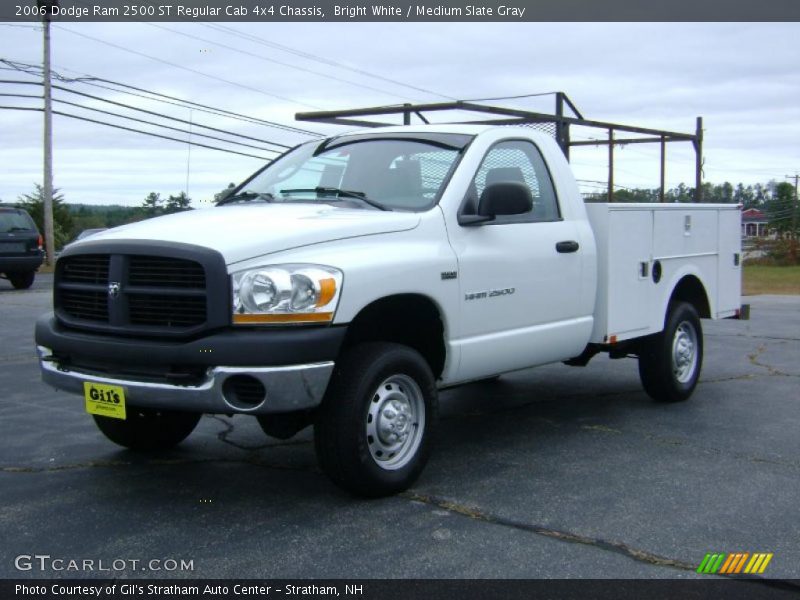 Bright White / Medium Slate Gray 2006 Dodge Ram 2500 ST Regular Cab 4x4 Chassis