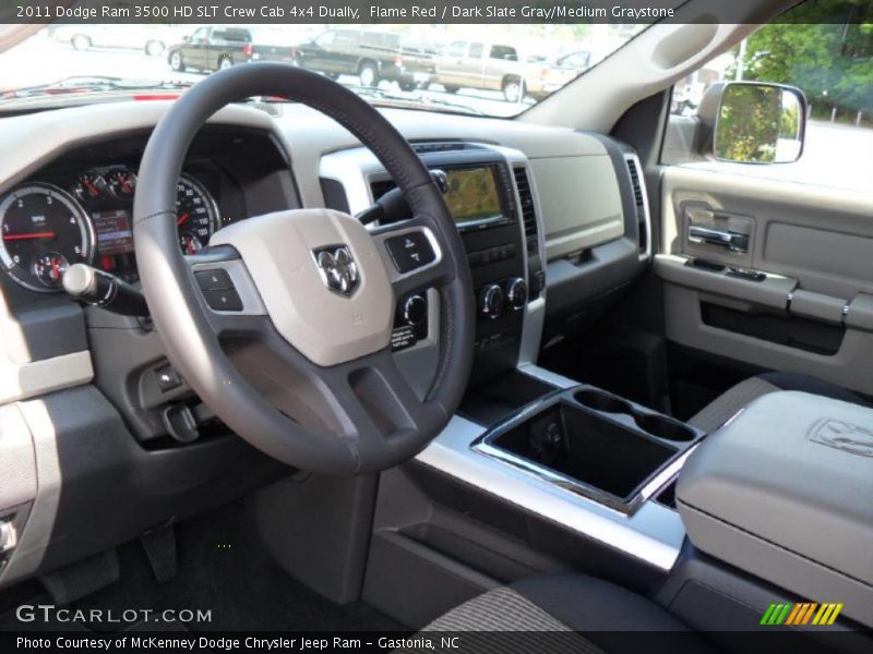 Flame Red / Dark Slate Gray/Medium Graystone 2011 Dodge Ram 3500 HD SLT Crew Cab 4x4 Dually
