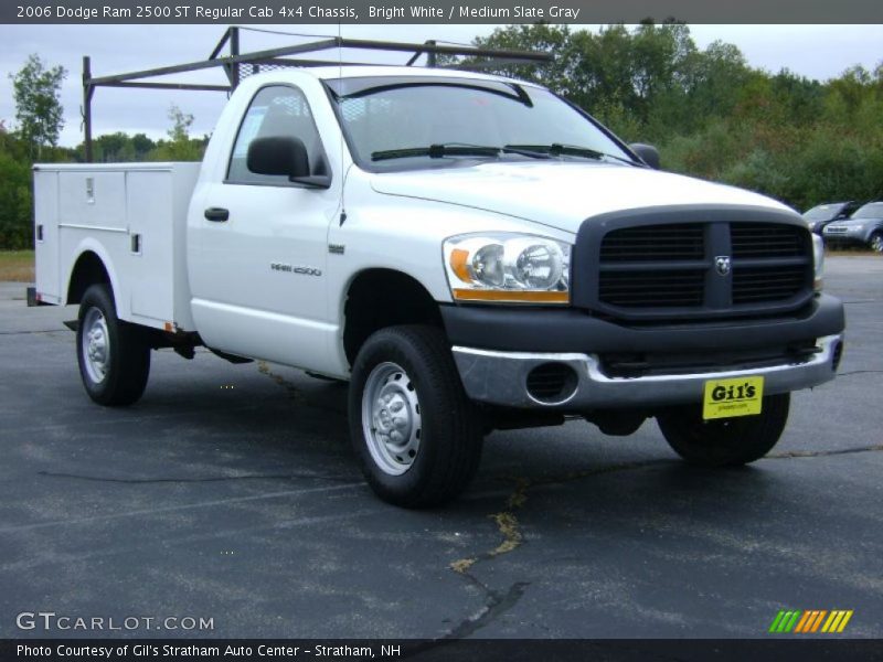 Bright White / Medium Slate Gray 2006 Dodge Ram 2500 ST Regular Cab 4x4 Chassis