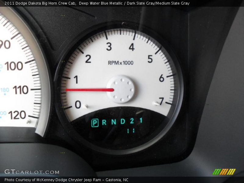 Deep Water Blue Metallic / Dark Slate Gray/Medium Slate Gray 2011 Dodge Dakota Big Horn Crew Cab