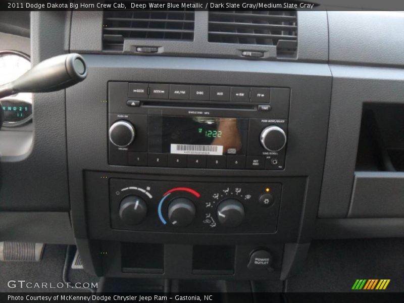 Deep Water Blue Metallic / Dark Slate Gray/Medium Slate Gray 2011 Dodge Dakota Big Horn Crew Cab