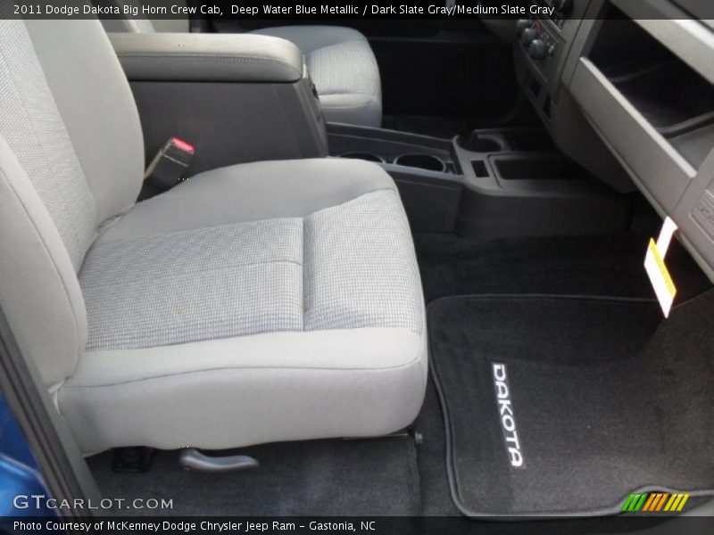 Deep Water Blue Metallic / Dark Slate Gray/Medium Slate Gray 2011 Dodge Dakota Big Horn Crew Cab