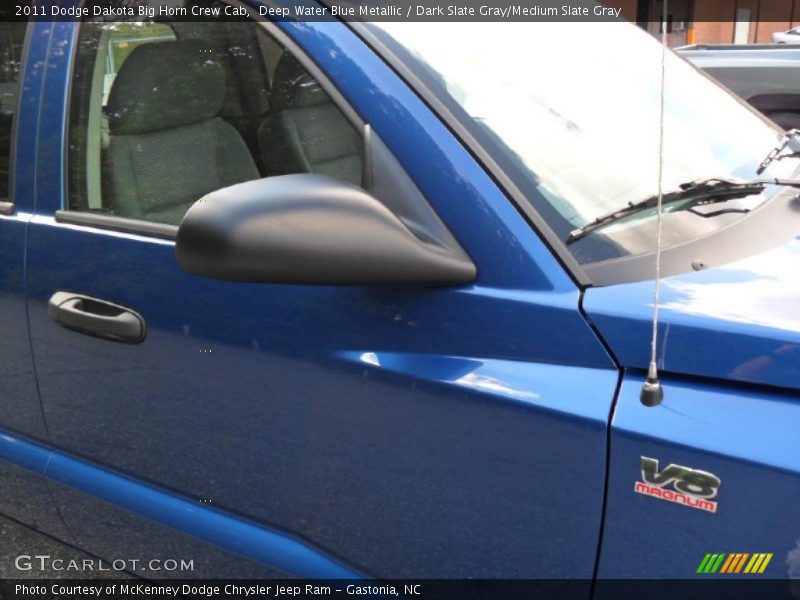 Deep Water Blue Metallic / Dark Slate Gray/Medium Slate Gray 2011 Dodge Dakota Big Horn Crew Cab