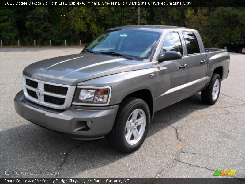 Mineral Gray Metallic / Dark Slate Gray/Medium Slate Gray 2011 Dodge Dakota Big Horn Crew Cab 4x4