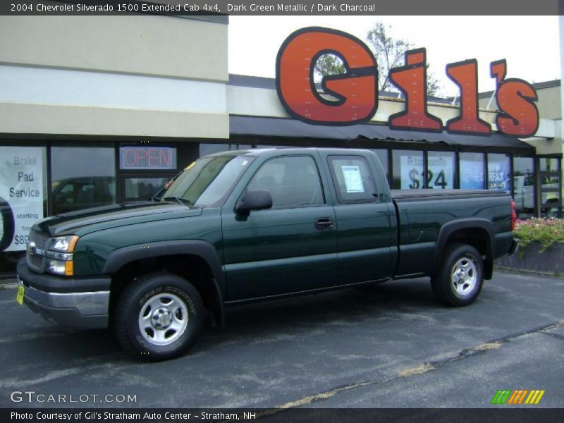 Dark Green Metallic / Dark Charcoal 2004 Chevrolet Silverado 1500 Extended Cab 4x4
