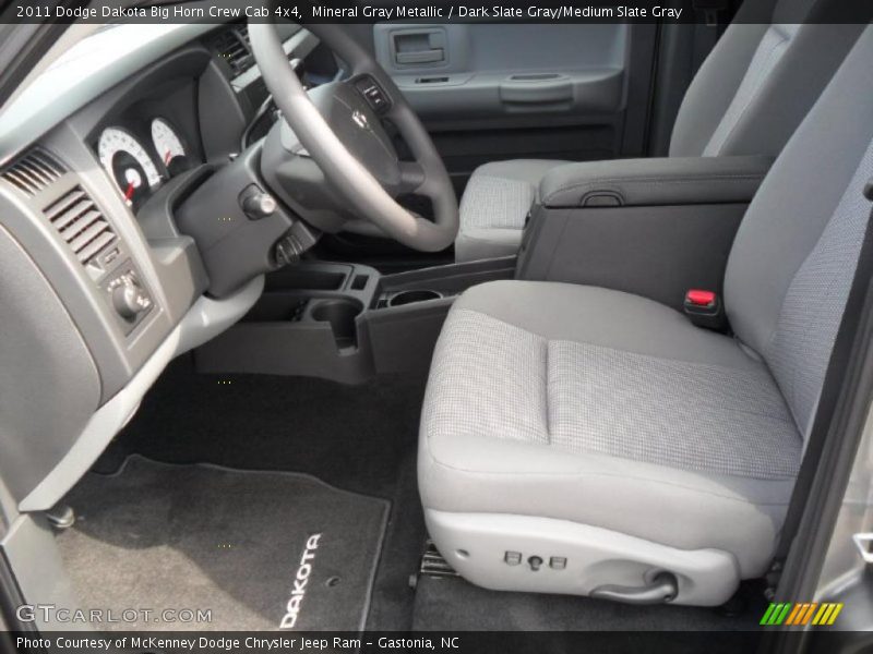 Mineral Gray Metallic / Dark Slate Gray/Medium Slate Gray 2011 Dodge Dakota Big Horn Crew Cab 4x4