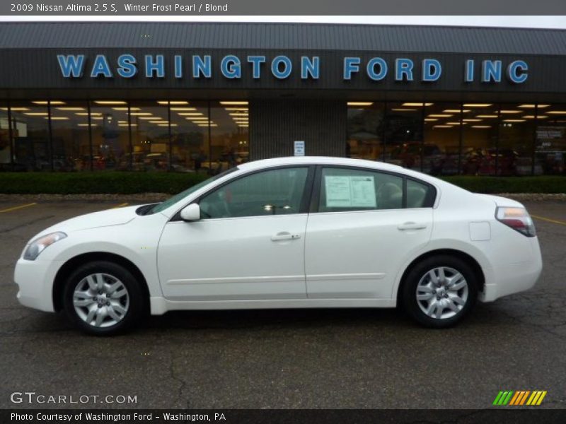 Winter Frost Pearl / Blond 2009 Nissan Altima 2.5 S
