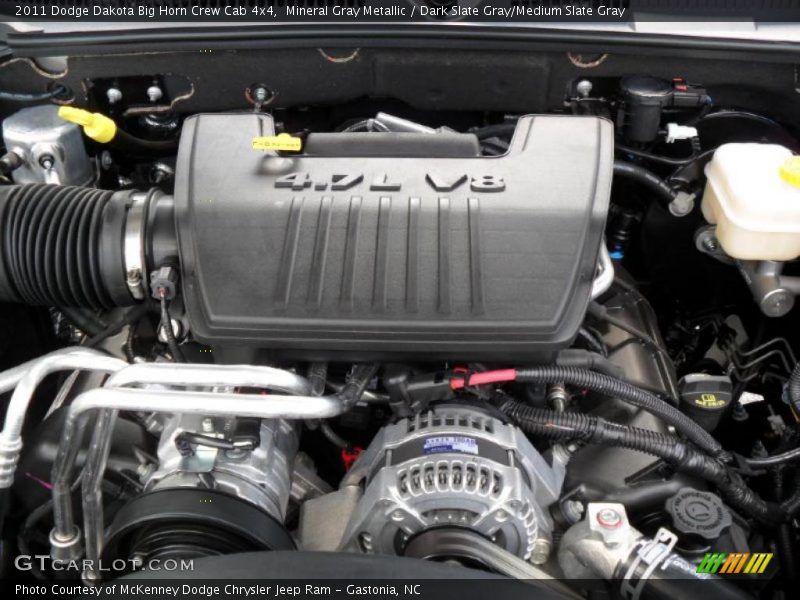 Mineral Gray Metallic / Dark Slate Gray/Medium Slate Gray 2011 Dodge Dakota Big Horn Crew Cab 4x4