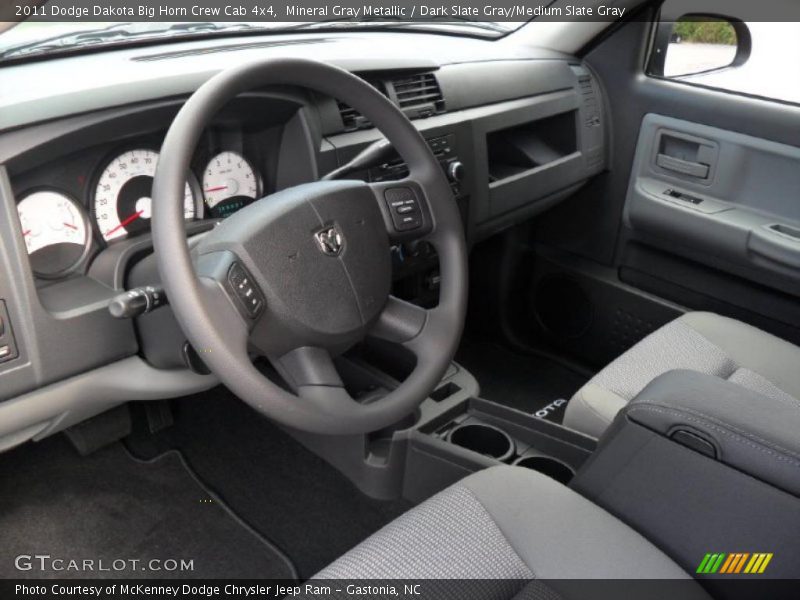 Mineral Gray Metallic / Dark Slate Gray/Medium Slate Gray 2011 Dodge Dakota Big Horn Crew Cab 4x4