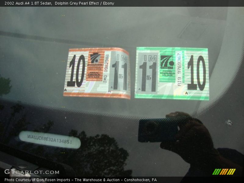 Dolphin Grey Pearl Effect / Ebony 2002 Audi A4 1.8T Sedan