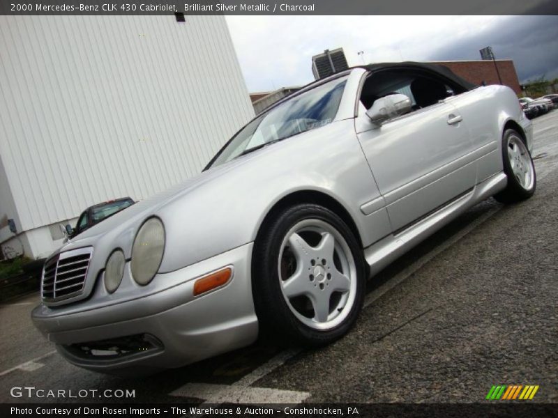 Brilliant Silver Metallic / Charcoal 2000 Mercedes-Benz CLK 430 Cabriolet