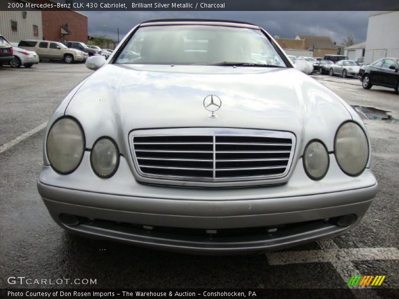 Brilliant Silver Metallic / Charcoal 2000 Mercedes-Benz CLK 430 Cabriolet
