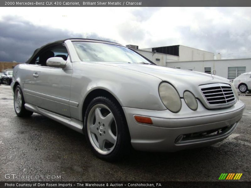 Brilliant Silver Metallic / Charcoal 2000 Mercedes-Benz CLK 430 Cabriolet