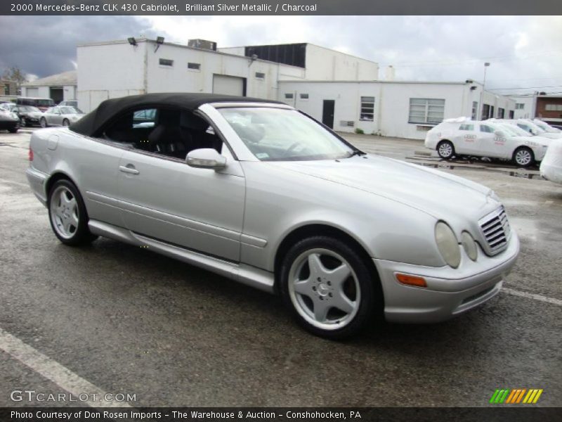 Brilliant Silver Metallic / Charcoal 2000 Mercedes-Benz CLK 430 Cabriolet