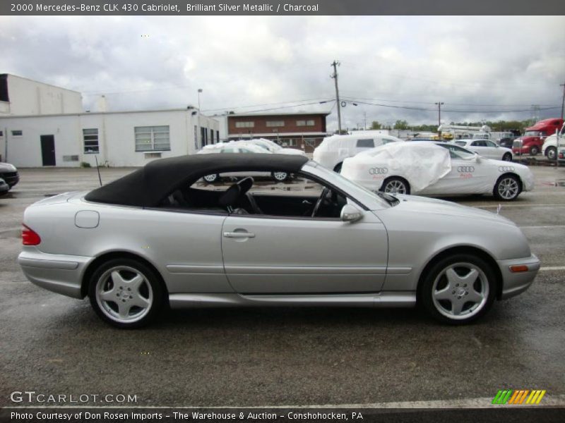 Brilliant Silver Metallic / Charcoal 2000 Mercedes-Benz CLK 430 Cabriolet