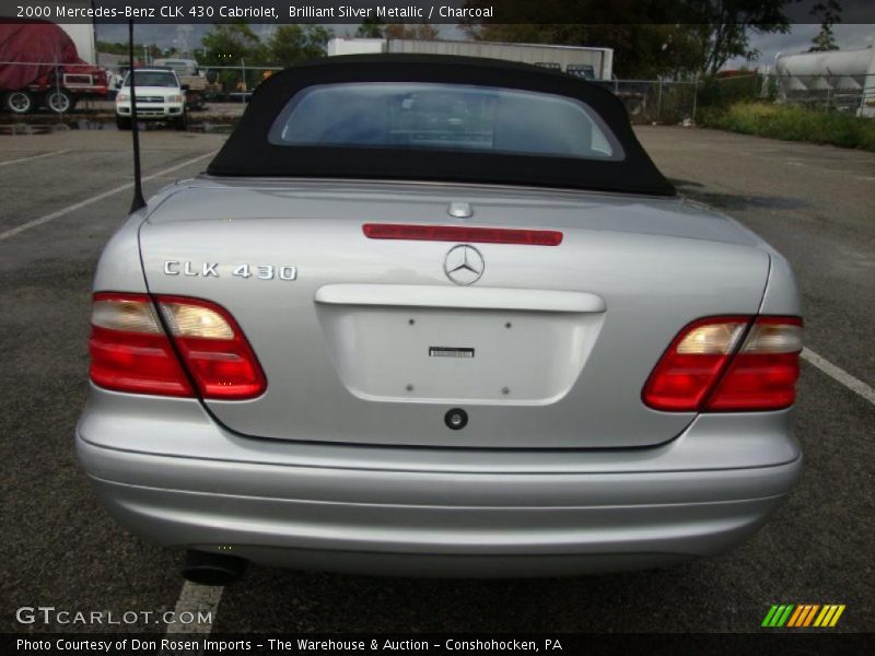 Brilliant Silver Metallic / Charcoal 2000 Mercedes-Benz CLK 430 Cabriolet
