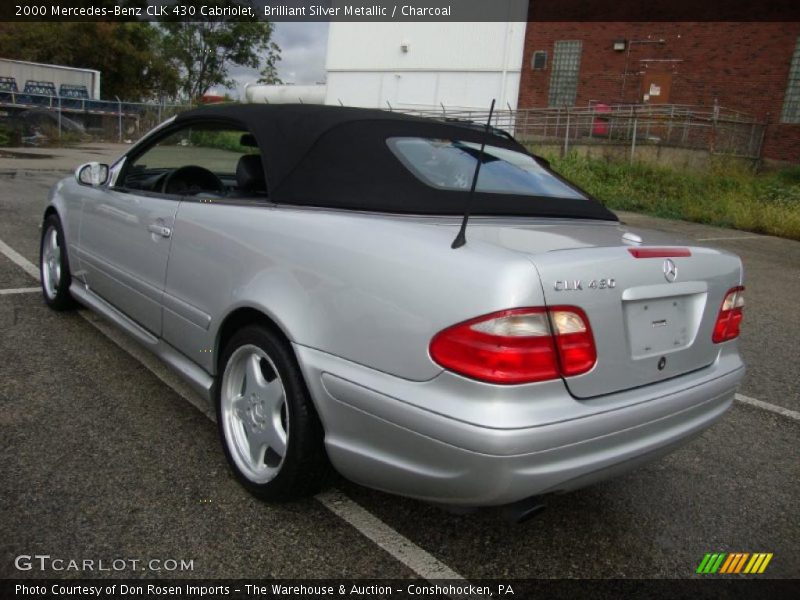 Brilliant Silver Metallic / Charcoal 2000 Mercedes-Benz CLK 430 Cabriolet