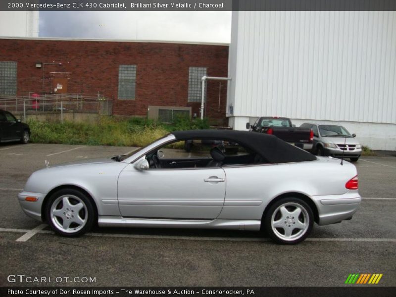 Brilliant Silver Metallic / Charcoal 2000 Mercedes-Benz CLK 430 Cabriolet