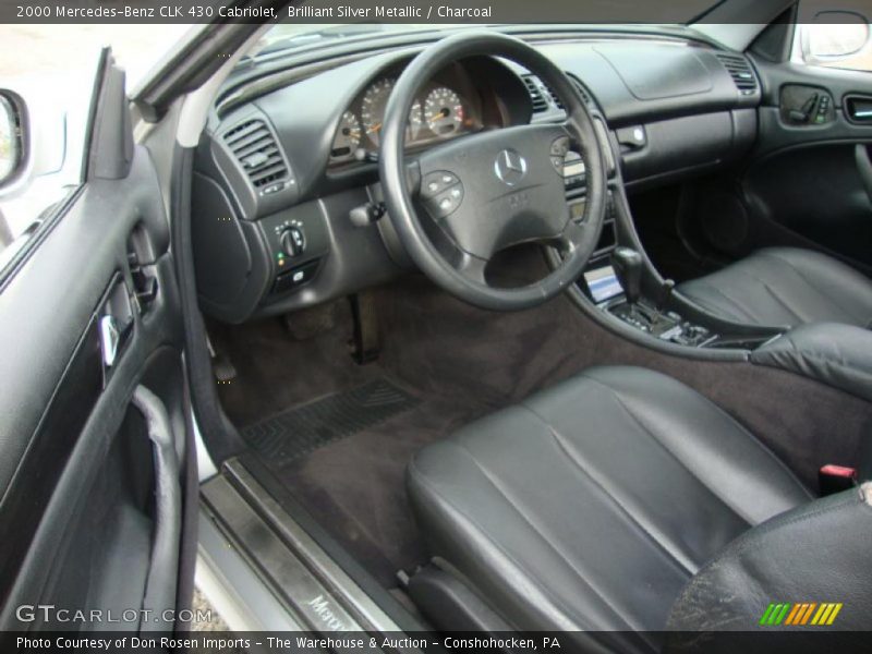 Brilliant Silver Metallic / Charcoal 2000 Mercedes-Benz CLK 430 Cabriolet