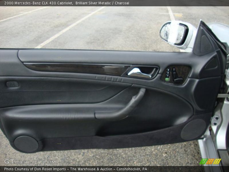 Brilliant Silver Metallic / Charcoal 2000 Mercedes-Benz CLK 430 Cabriolet