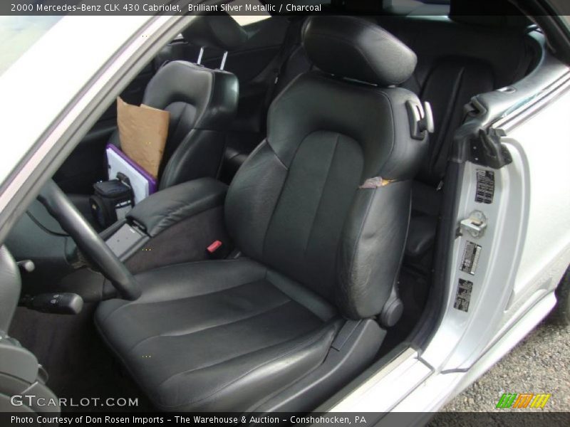 Brilliant Silver Metallic / Charcoal 2000 Mercedes-Benz CLK 430 Cabriolet
