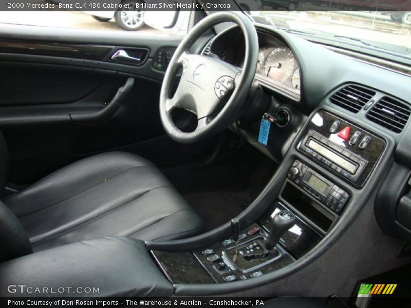 Brilliant Silver Metallic / Charcoal 2000 Mercedes-Benz CLK 430 Cabriolet