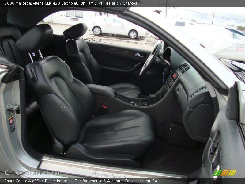 Brilliant Silver Metallic / Charcoal 2000 Mercedes-Benz CLK 430 Cabriolet