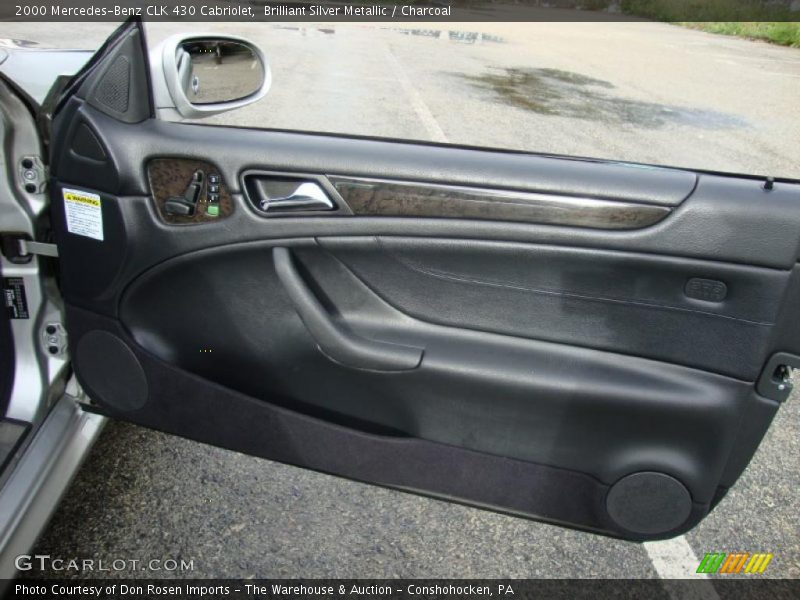 Brilliant Silver Metallic / Charcoal 2000 Mercedes-Benz CLK 430 Cabriolet