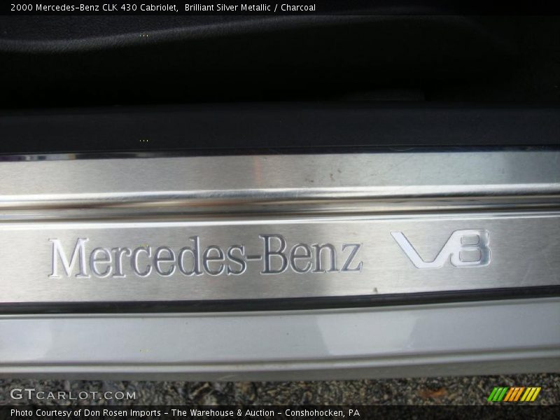 Brilliant Silver Metallic / Charcoal 2000 Mercedes-Benz CLK 430 Cabriolet