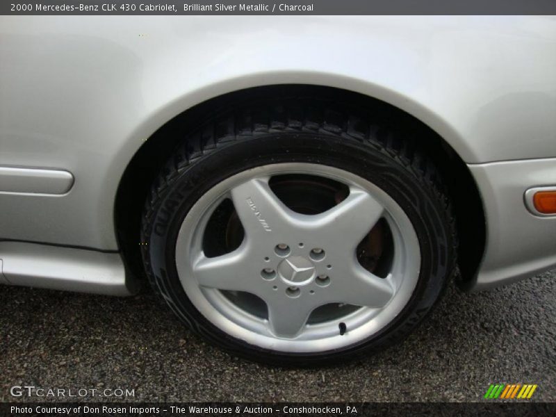 Brilliant Silver Metallic / Charcoal 2000 Mercedes-Benz CLK 430 Cabriolet
