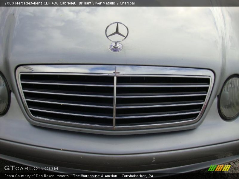 Brilliant Silver Metallic / Charcoal 2000 Mercedes-Benz CLK 430 Cabriolet
