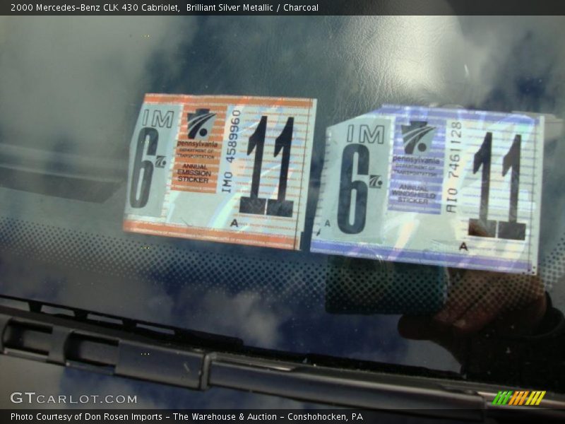 Brilliant Silver Metallic / Charcoal 2000 Mercedes-Benz CLK 430 Cabriolet