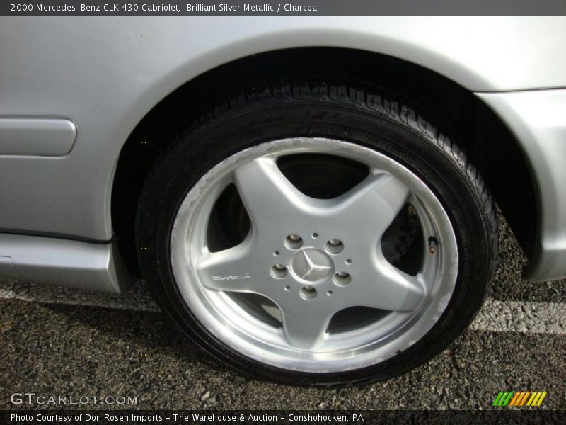 Brilliant Silver Metallic / Charcoal 2000 Mercedes-Benz CLK 430 Cabriolet