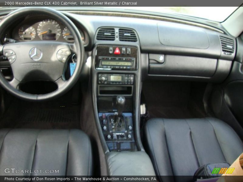 Brilliant Silver Metallic / Charcoal 2000 Mercedes-Benz CLK 430 Cabriolet