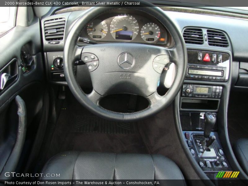 Brilliant Silver Metallic / Charcoal 2000 Mercedes-Benz CLK 430 Cabriolet