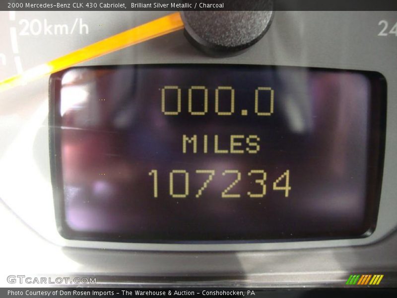 Brilliant Silver Metallic / Charcoal 2000 Mercedes-Benz CLK 430 Cabriolet