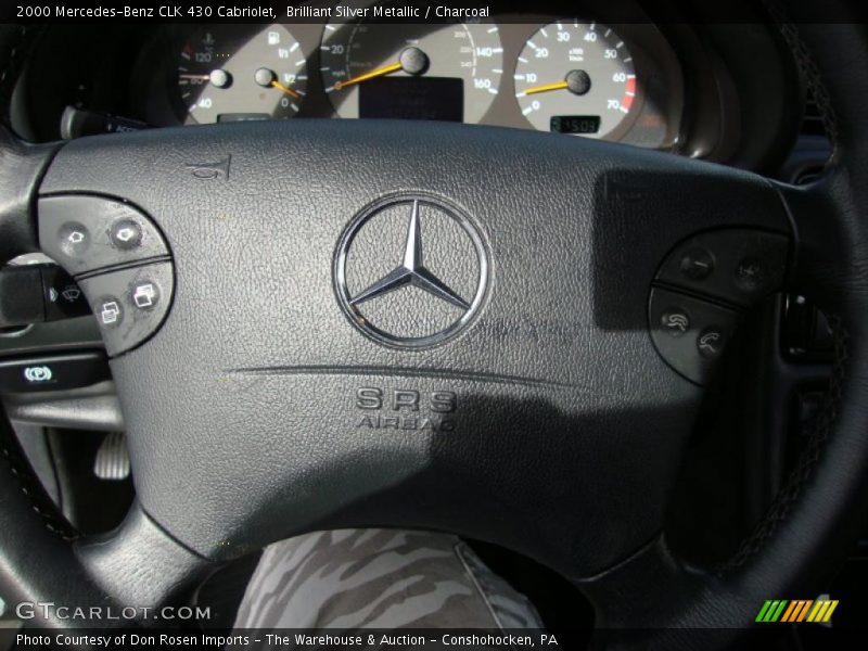 Brilliant Silver Metallic / Charcoal 2000 Mercedes-Benz CLK 430 Cabriolet
