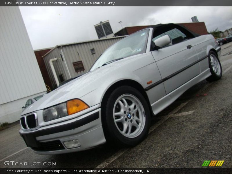 Arctic Silver Metallic / Gray 1998 BMW 3 Series 328i Convertible