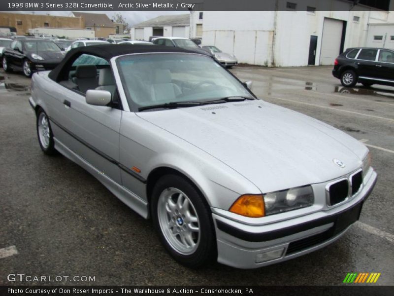 Arctic Silver Metallic / Gray 1998 BMW 3 Series 328i Convertible