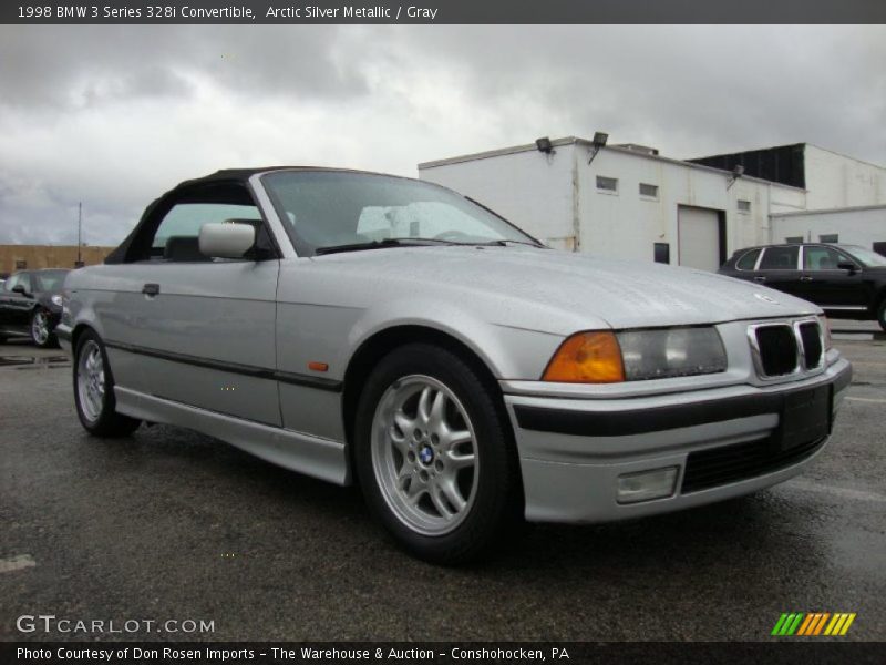 Arctic Silver Metallic / Gray 1998 BMW 3 Series 328i Convertible