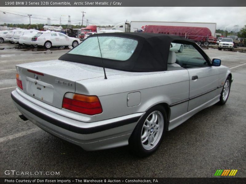 Arctic Silver Metallic / Gray 1998 BMW 3 Series 328i Convertible