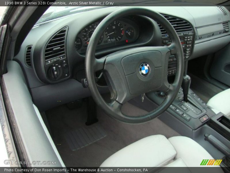 Arctic Silver Metallic / Gray 1998 BMW 3 Series 328i Convertible