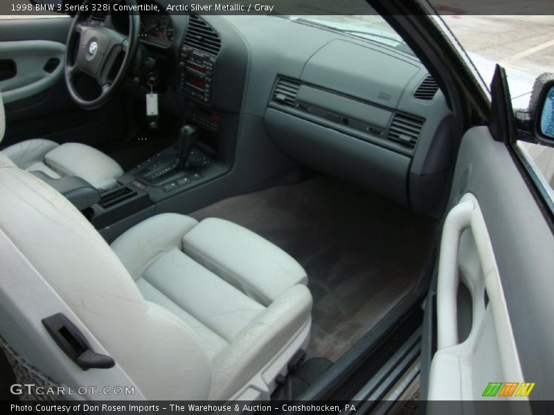 Arctic Silver Metallic / Gray 1998 BMW 3 Series 328i Convertible